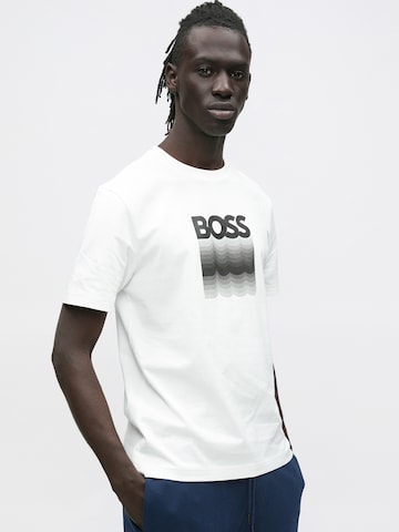 BOSS T-Shirt 'Insignia' in Weiß