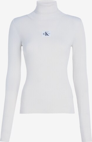 Pull-over Calvin Klein Jeans en blanc : devant