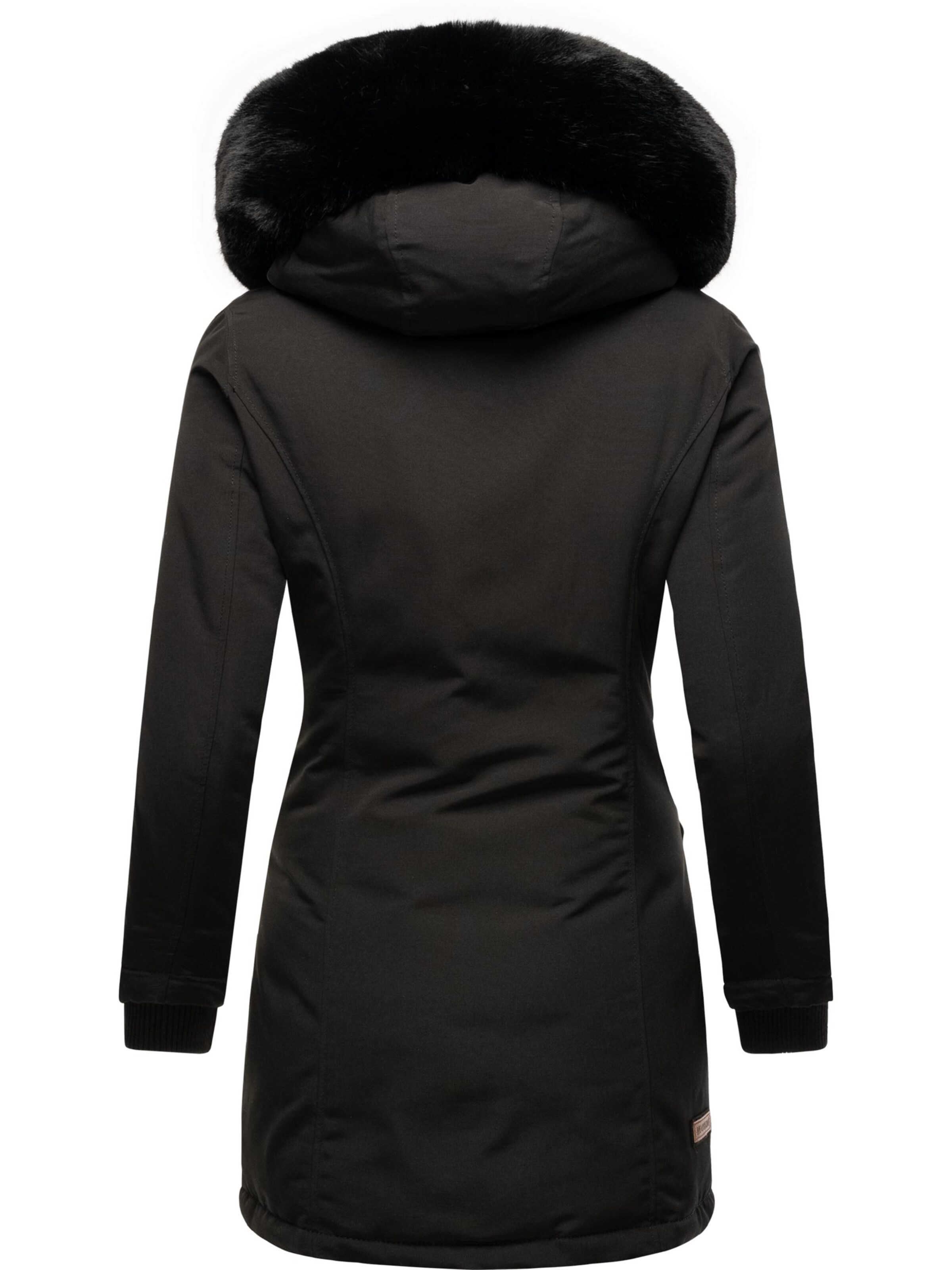 MARIKOO Wintermantel 'Karmaa' in Schwarz