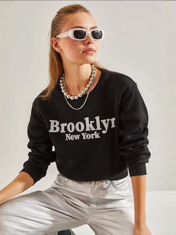 Sweat-shirt Bianco Lucci en noir