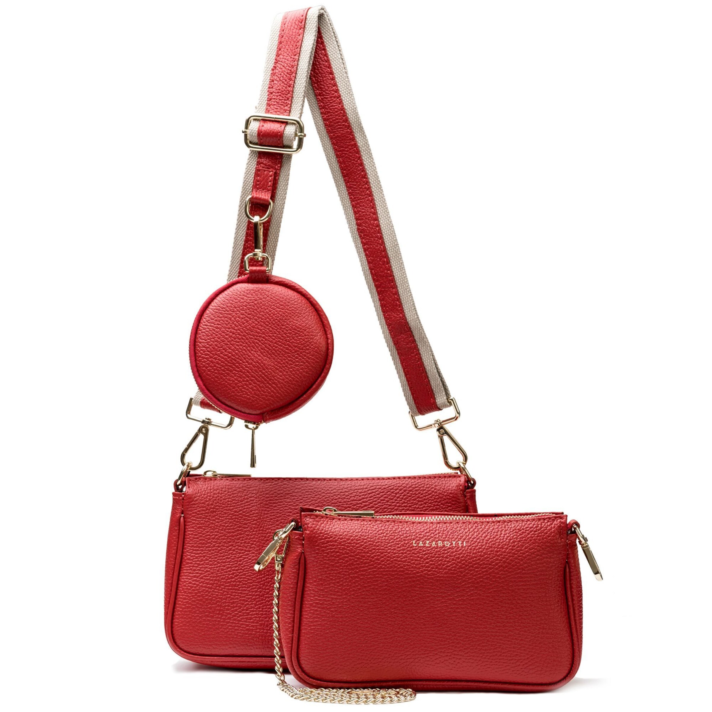Lazarotti Crossbody bag 'Milano' in Red: front