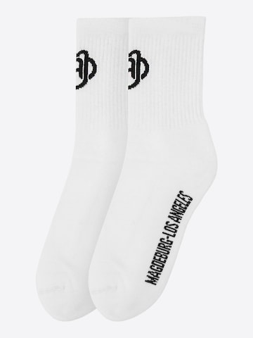 Chaussettes 'ESSENTIAL' Magdeburg Los Angeles en blanc : devant