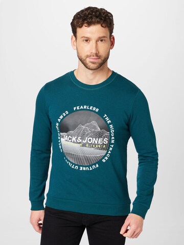 JACK & JONES Sweatshirt 'MAPPING' in Grün: Vorderseite