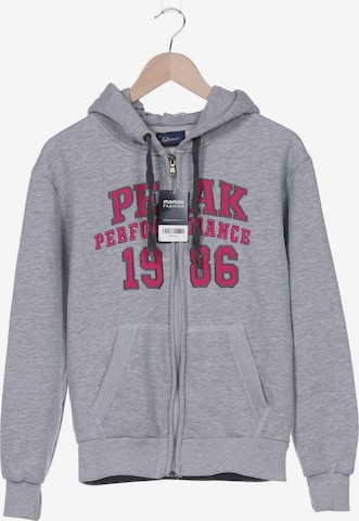 PEAK PERFORMANCE Kapuzenpullover XL in Grau: Vorderseite