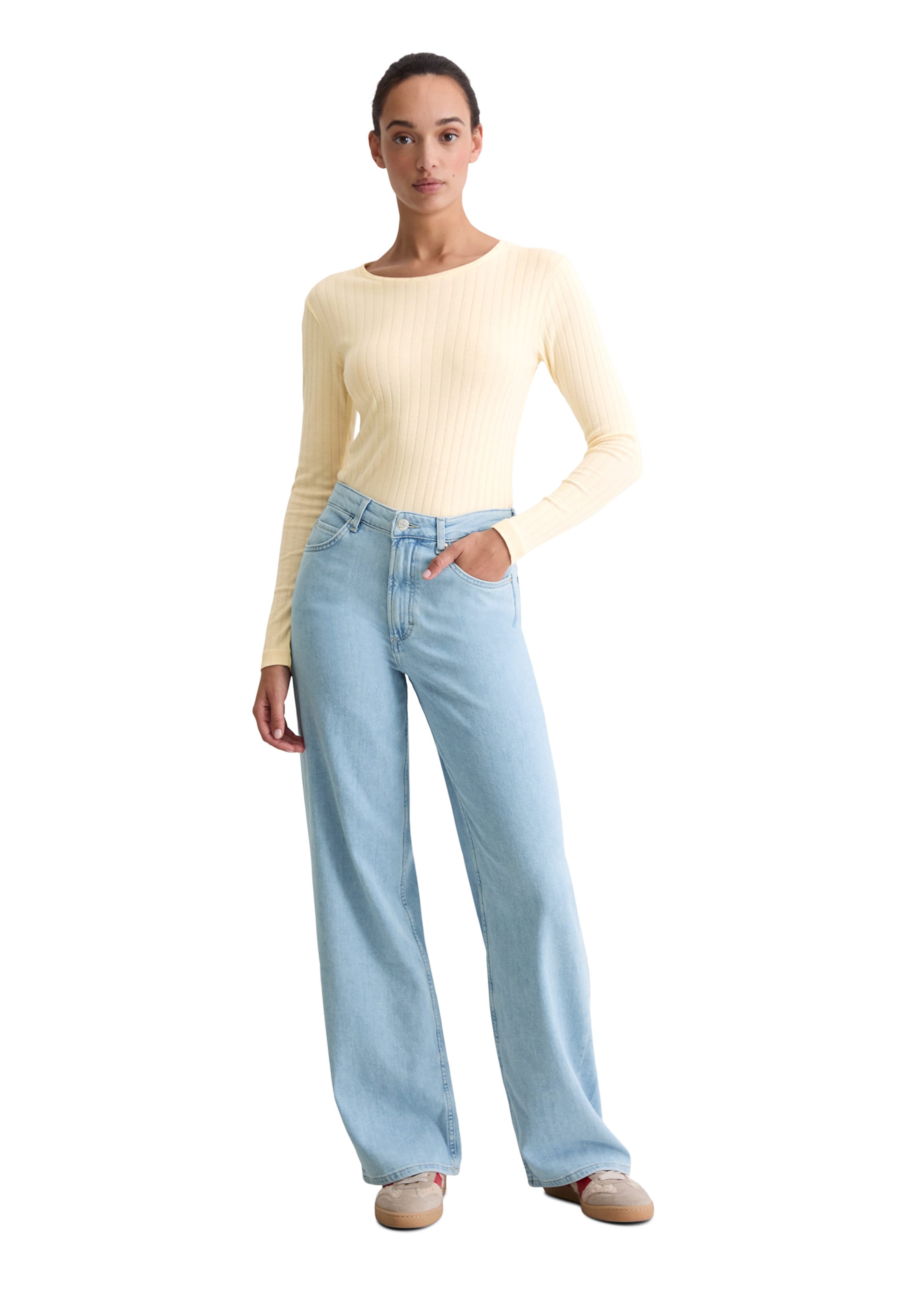 Marc O'Polo Wide leg Jeans in Blauw