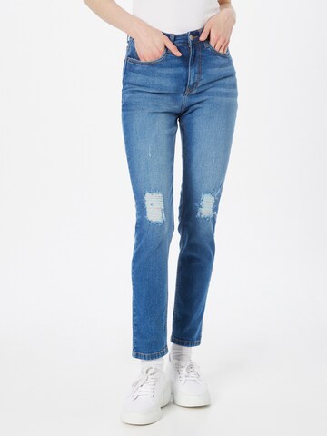 Coupe slim Jean Dorothy Perkins en bleu : devant