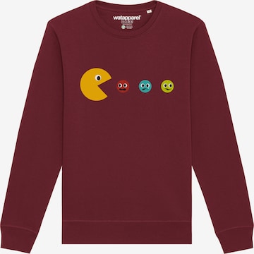 Sweat-shirt ' Pacmännchen ' Watapparel en rouge : devant