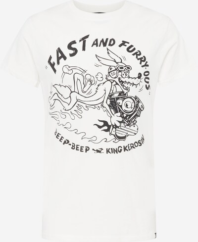 King Kerosin T-Shirt 'Fast and Furry' in schwarz / weiß, Produktansicht