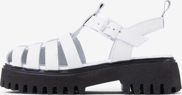 BRONX Strap Sandals 'Groovy' in White: front