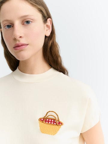 Thinking MU Shirt 'VOLTA' in Weiß: Vorderseite