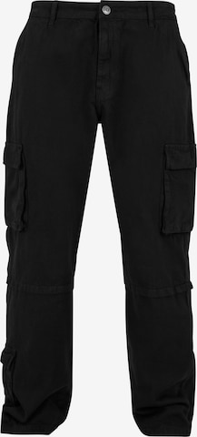 Pantalon cargo DEF en noir : devant