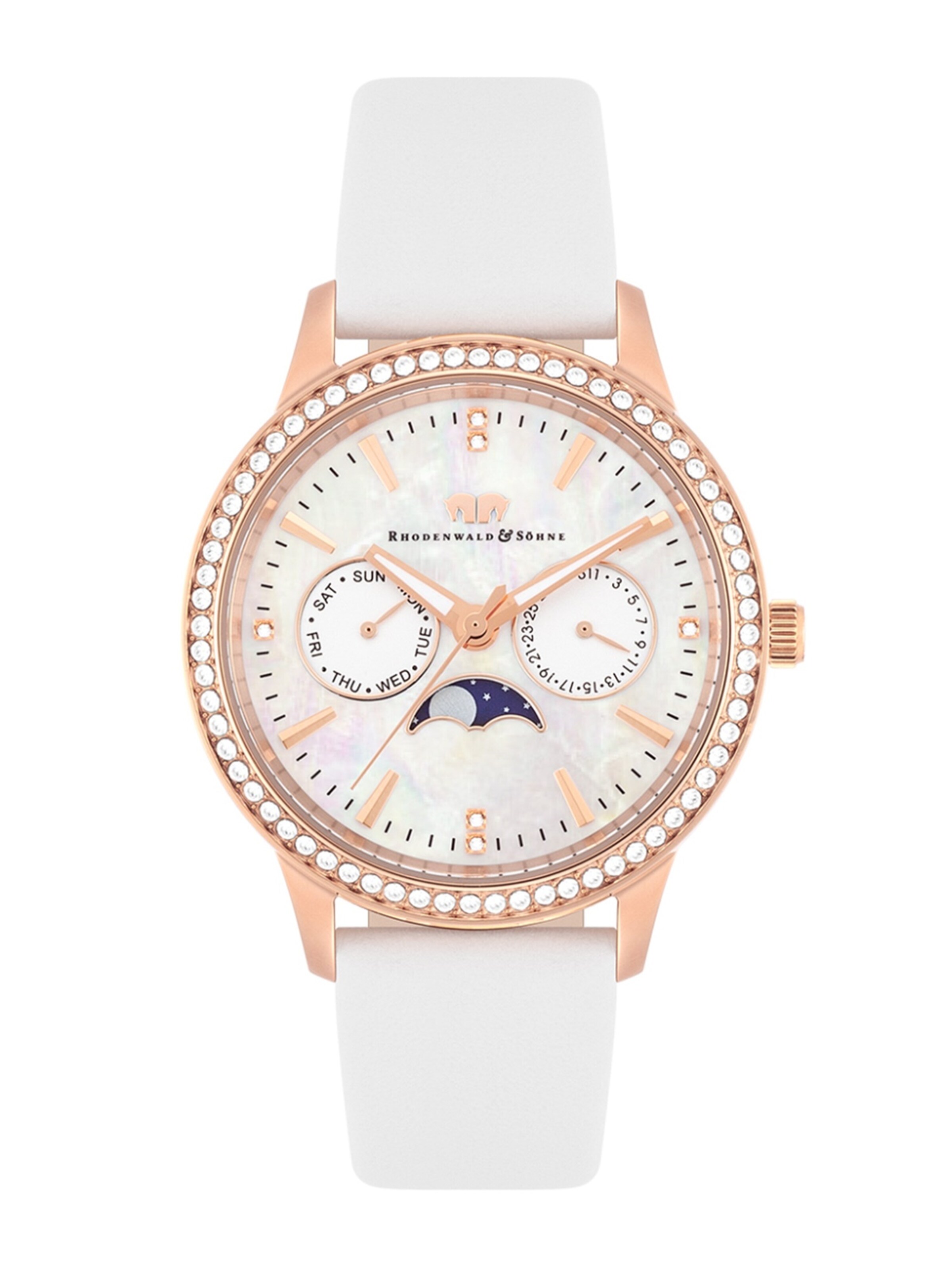 Rhodenwald & Söhne Analoguhr in Gold: Vorderseite