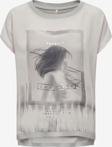 T-shirt 'MICKELA' ONLY en gris : devant