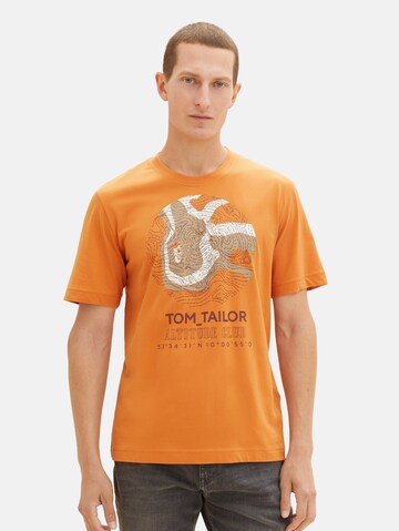 TOM TAILOR Majica | oranžna barva: sprednja stran