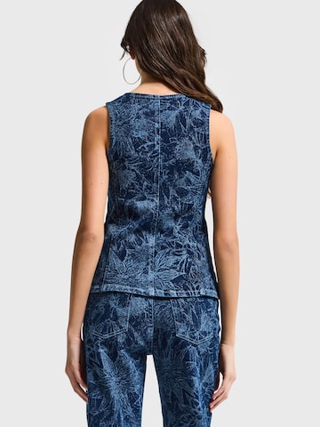 IT'S BASIC Bodywarmer 'DENIM WAISTCOAT' in Blauw