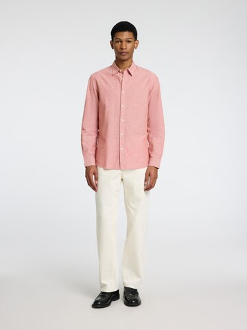 SELECTED Slim fit Button Up Shirt in Red