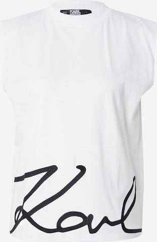 Karl Lagerfeld Top in White: front