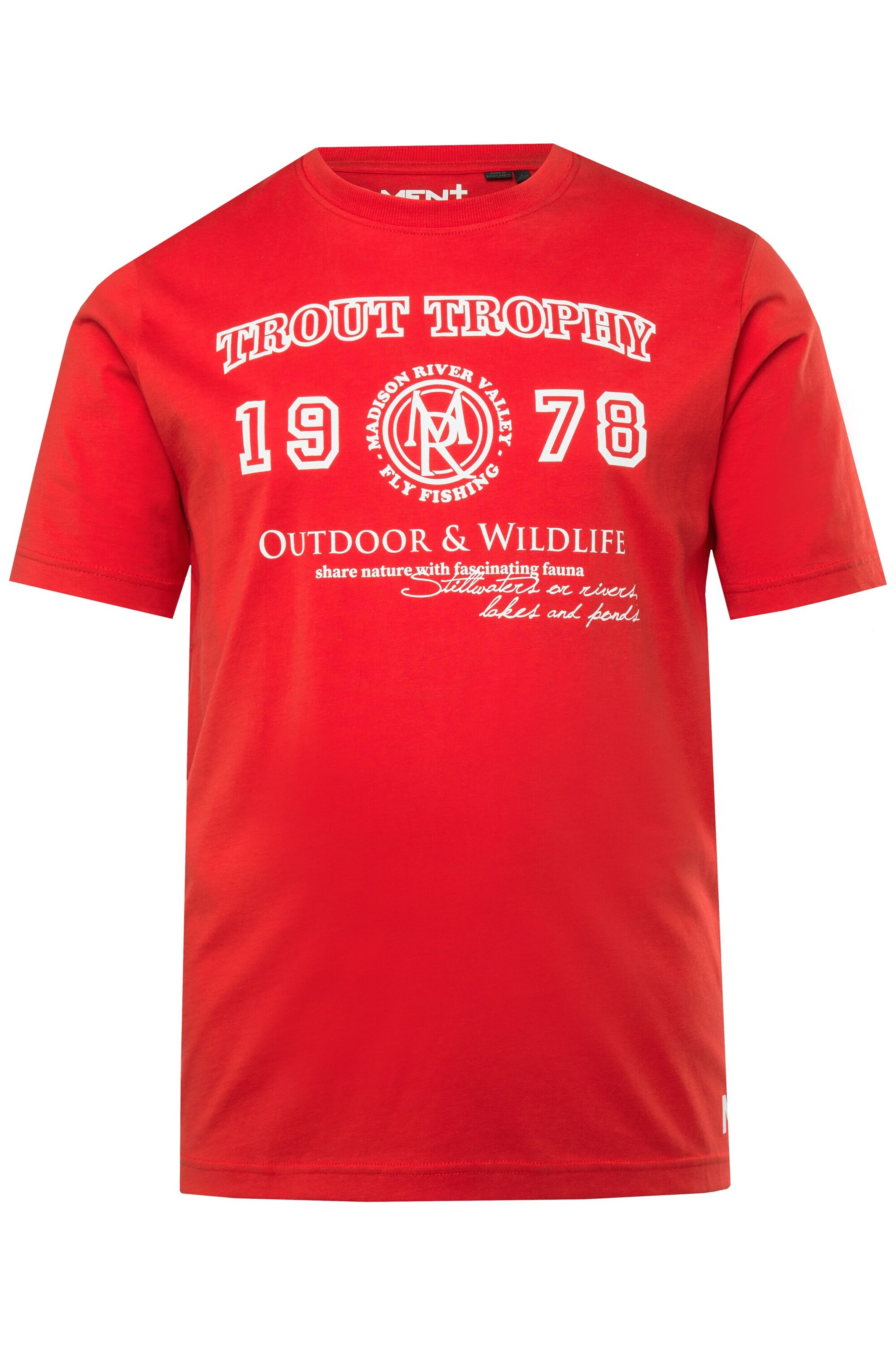 Men Plus T-Shirt in Rot: Vorderseite