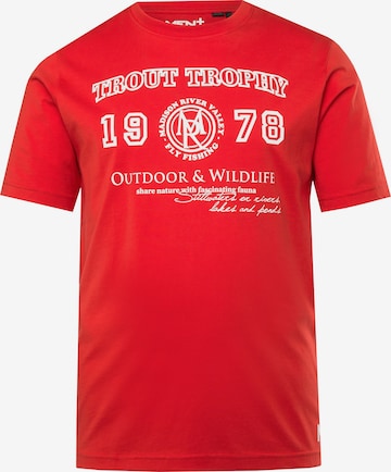 Men Plus T-Shirt in Rot: Vorderseite