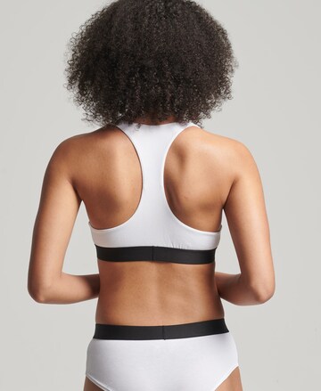 Bustier Soutien-gorge de sport Superdry en blanc