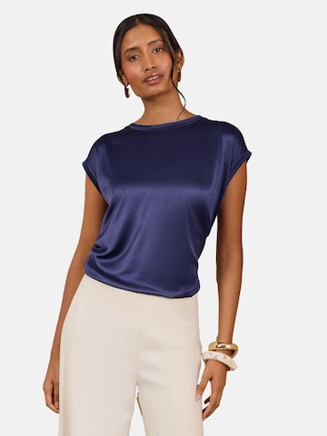 love & roses T-Shirt in Blau: Vorderseite
