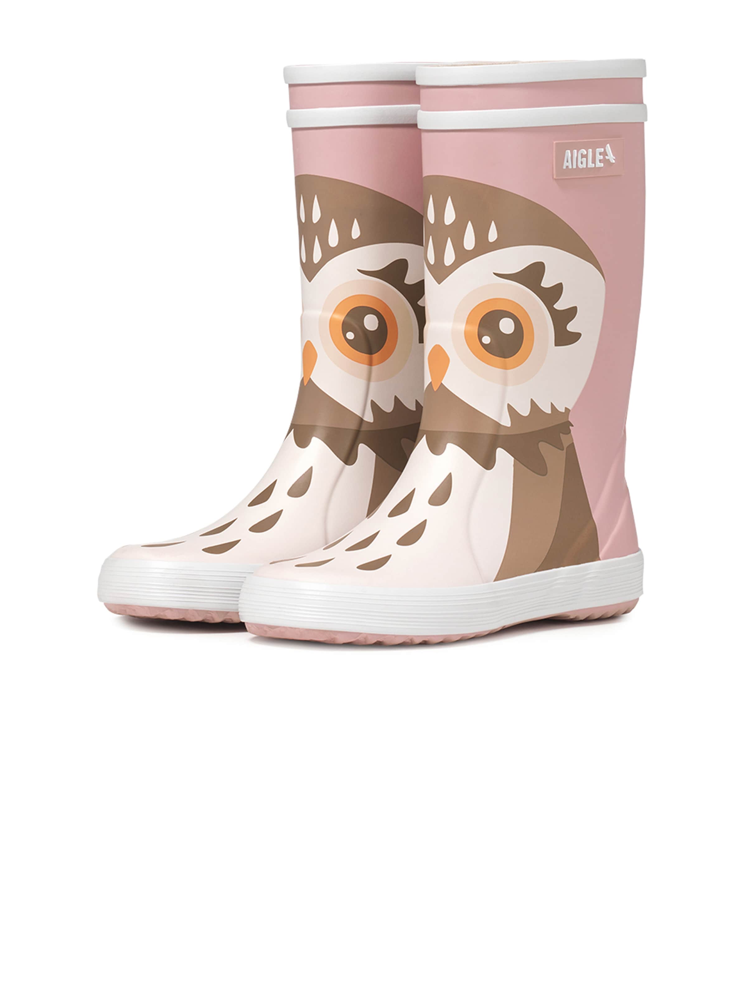 Bottes en caoutchouc 'LOLLY POP WWF' AIGLE en rose