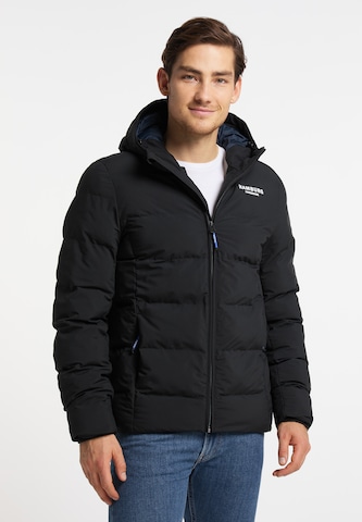 Veste d’hiver HOMEBASE en noir : devant