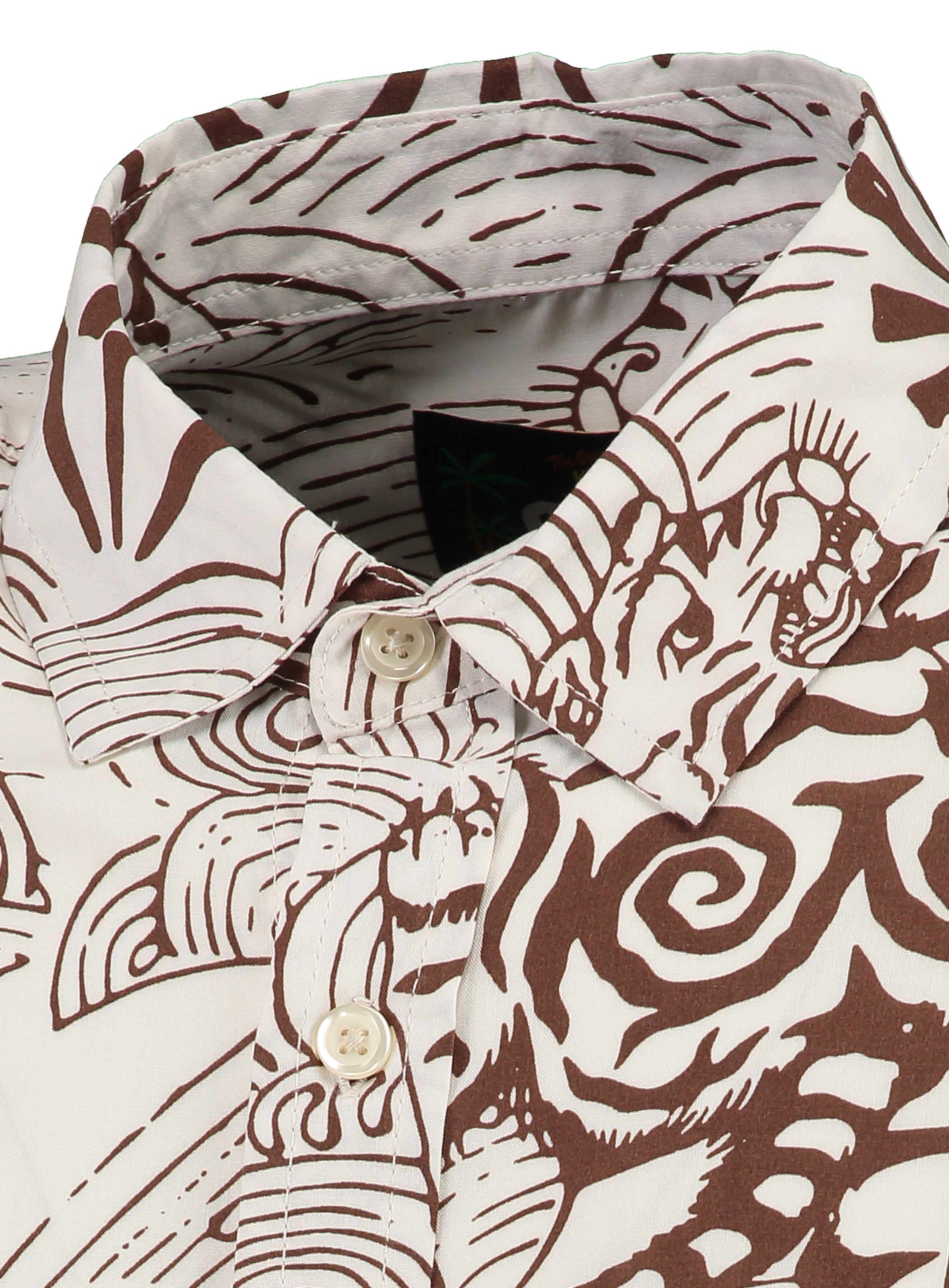 Key Largo Regular fit Button Up Shirt 'RESORT' in Beige