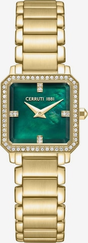 Montre à affichage analogique CERRUTI 1881 en or : devant