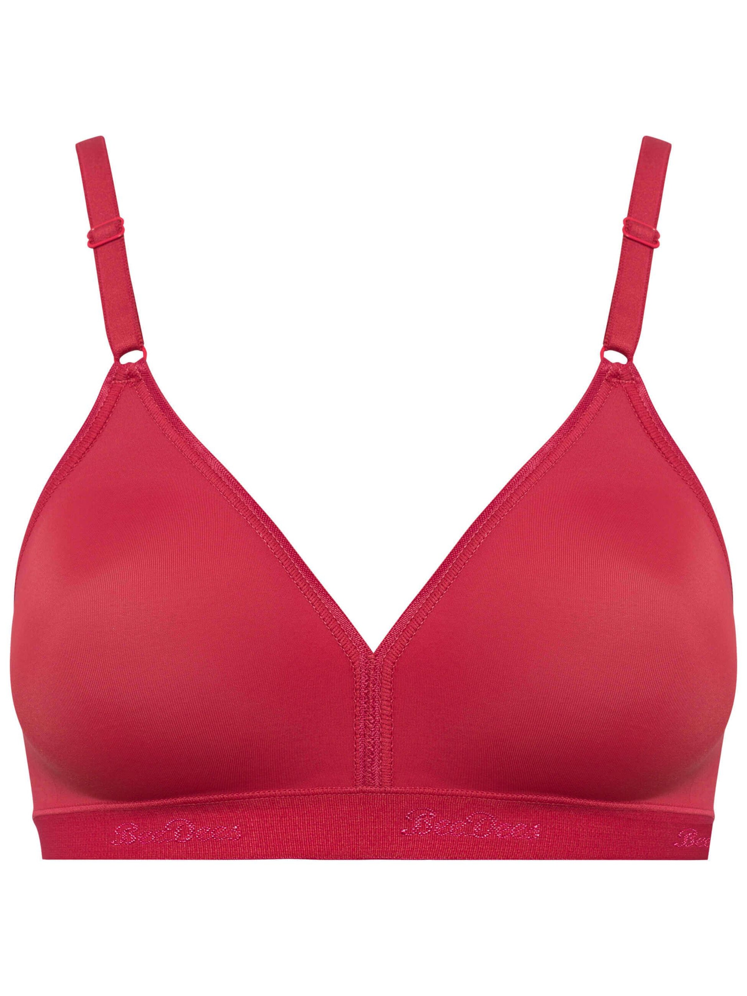 BeeDees Triangle Bra 'Soft-BH Microfun N' in Red: front