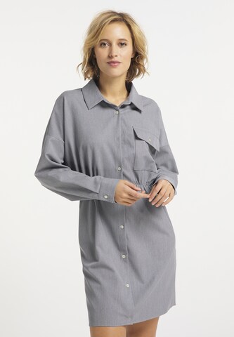 usha BLUE LABEL Shirt Dress in Grey: front