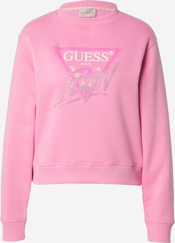 Pink guess sweatshirt hotsell