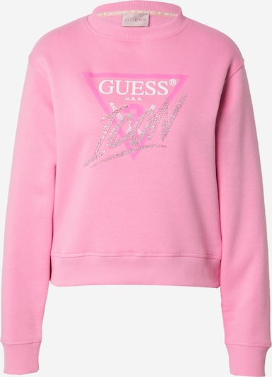 GUESS Sweatshirt in pink / hellpink / silber / weiß, Produktansicht