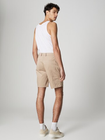 ABOUT YOU x Jaime Lorente Regular Trousers 'Kai' in Brown