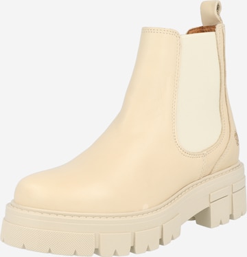 Apple of Eden Chelsea boots 'California' in Beige: voorkant