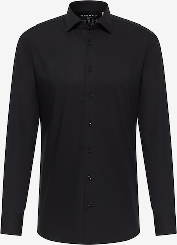 ETERNA Slim Fit Businesshemd in Schwarz: Vorderseite