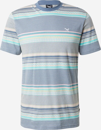 Iriedaily T-Shirt 'Vintachi' in marine / hellblau / rosa / weiß, Produktansicht