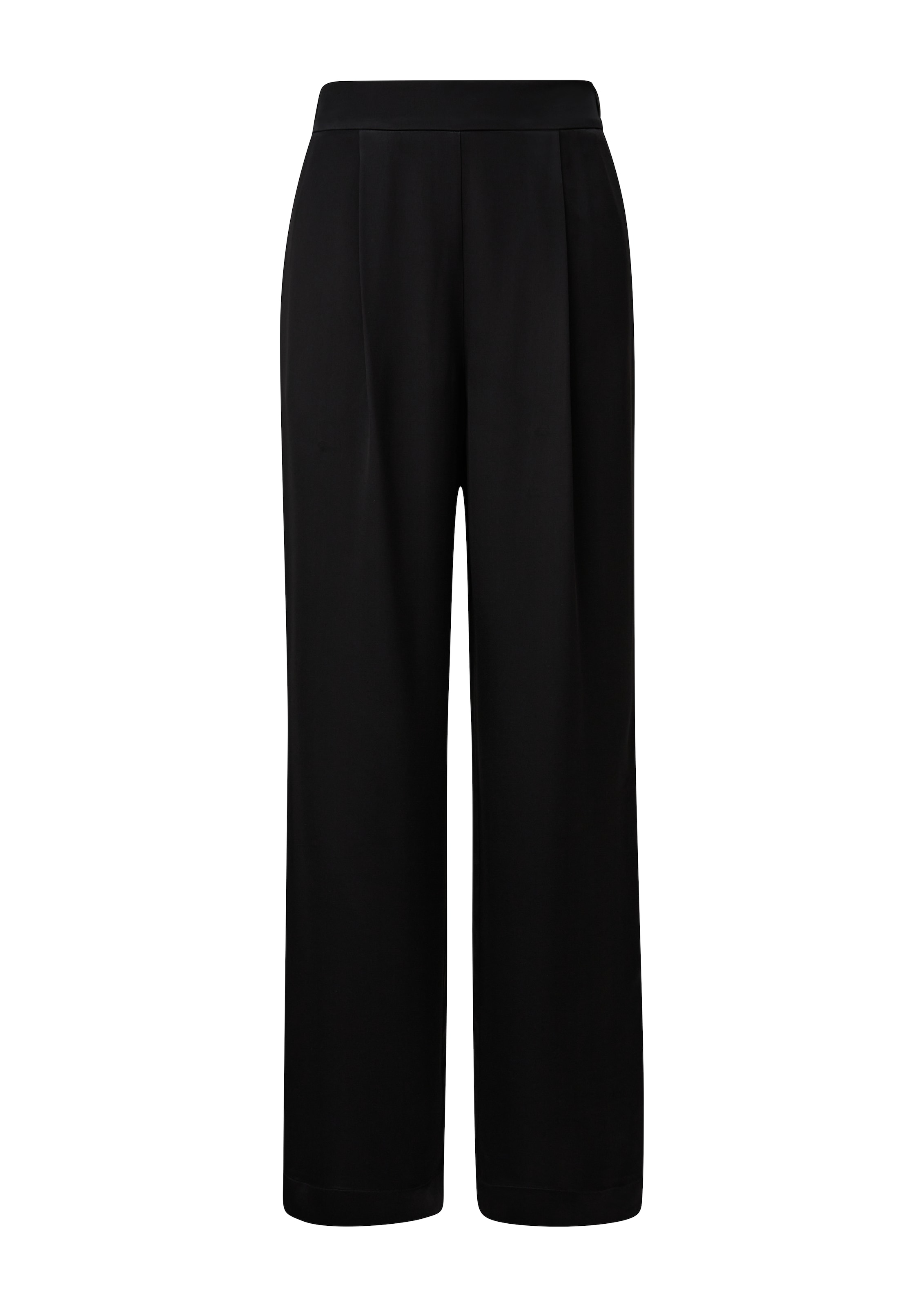 Wide Leg Pantalon à pince s.Oliver BLACK LABEL en noir : devant