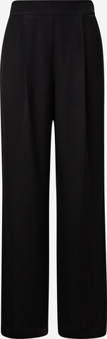 s.Oliver BLACK LABEL Wide leg Pleat-Front Pants in Black: front