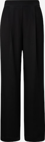 s.Oliver BLACK LABEL Wide leg Pleat-front trousers in Black: front