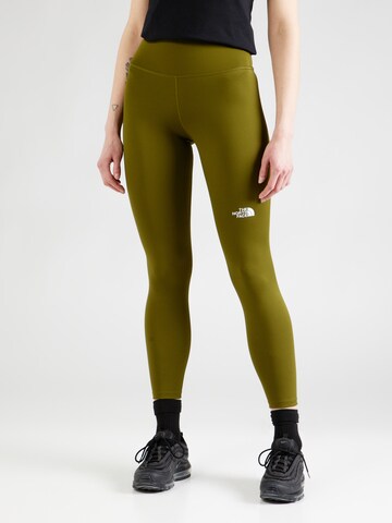 THE NORTH FACE Skinny Športne hlače 'FLEX' | zelena barva: sprednja stran