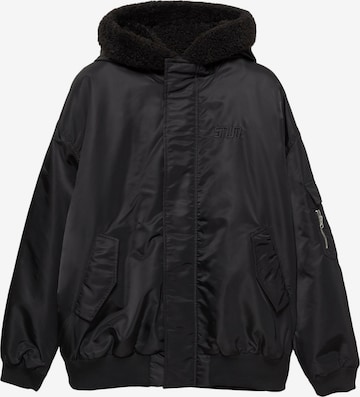 Pull&BearPrijelazna jakna - crna boja: prednji dio