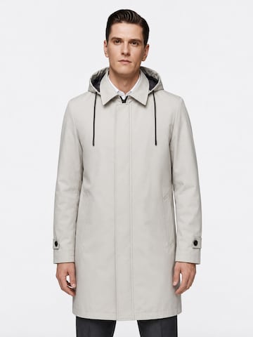 ALLTHEMEN Between-Seasons Coat 'Hülle' in Grey: front