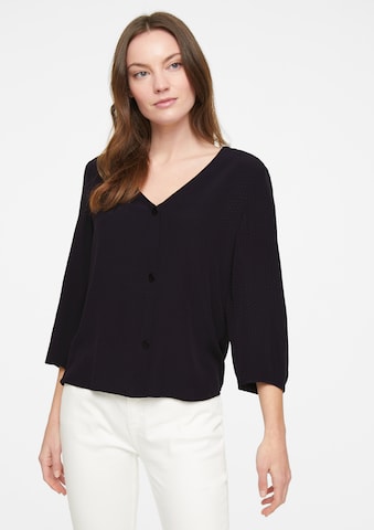 comma casual identity Blouse in Zwart: voorkant