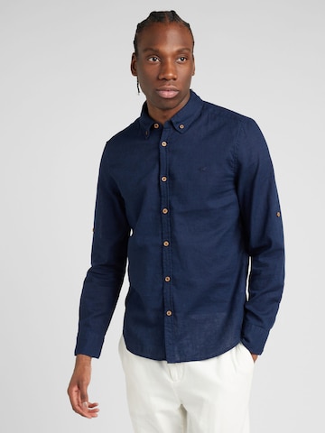 MUSTANG - Regular Fit Camisa 'RAWLINS' em azul: frente