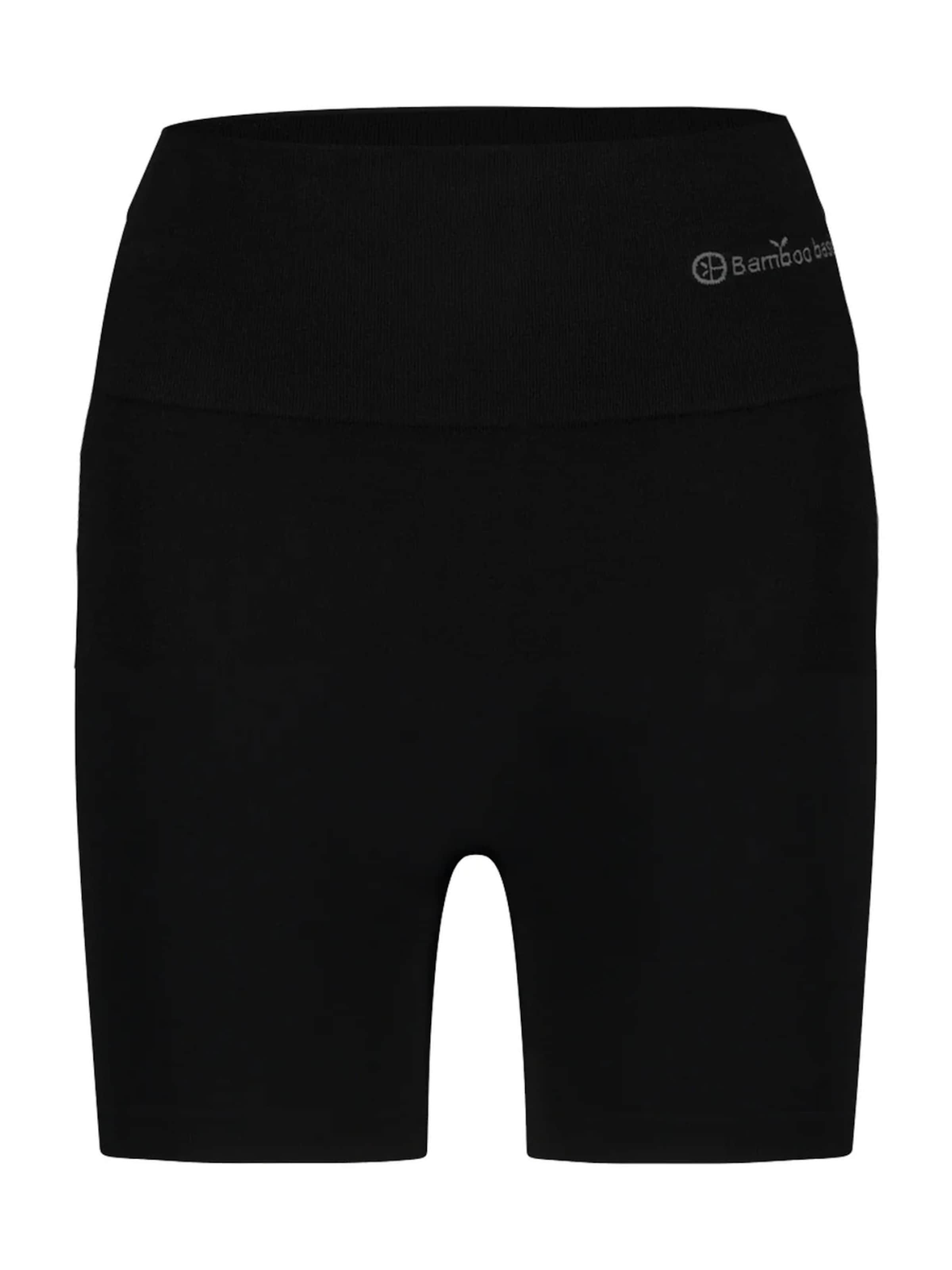 Bamboo basics Leggings 'Biker Short Jill' in S in de kleur Zwart, Productweergave