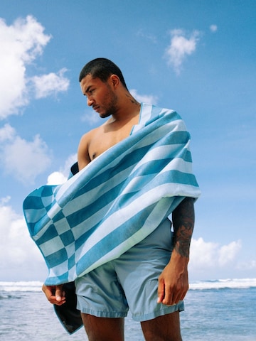 woodsandwaves - Toalla de playa 'Lagoon Lines' en azul