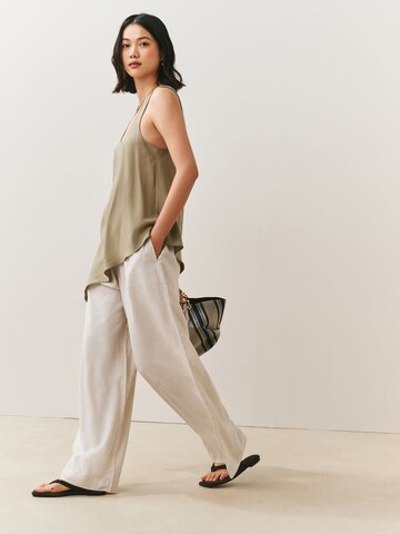 Next Wide Leg Hose in Beige