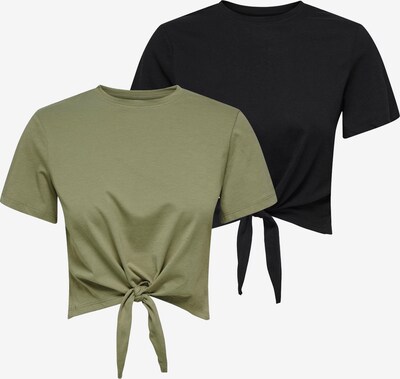 ONLY T-Shirt 'MAY' in khaki / schwarz, Produktansicht