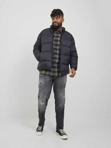 melns Jack & Jones Plus Slim fit Krekls